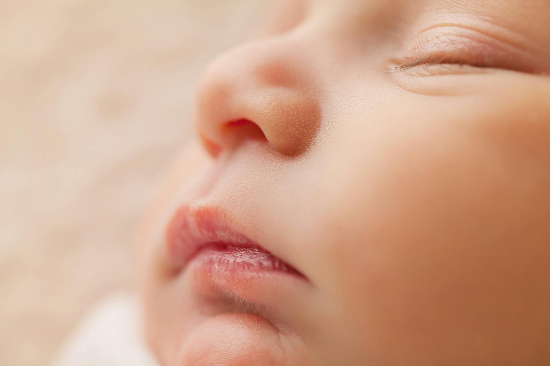 sleeping baby s face