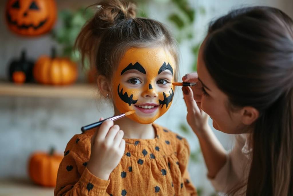 Maquillaje calabaza para niños - Blanca Campos