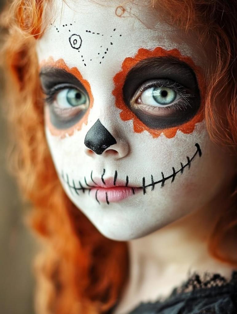 Maquillaje calavera mexicana para niños - Blanca Campos