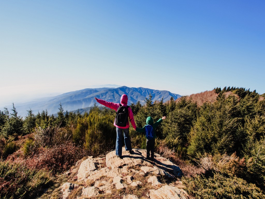 montaña con niños