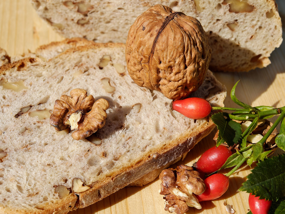 Receta de pan con nueces y pasas