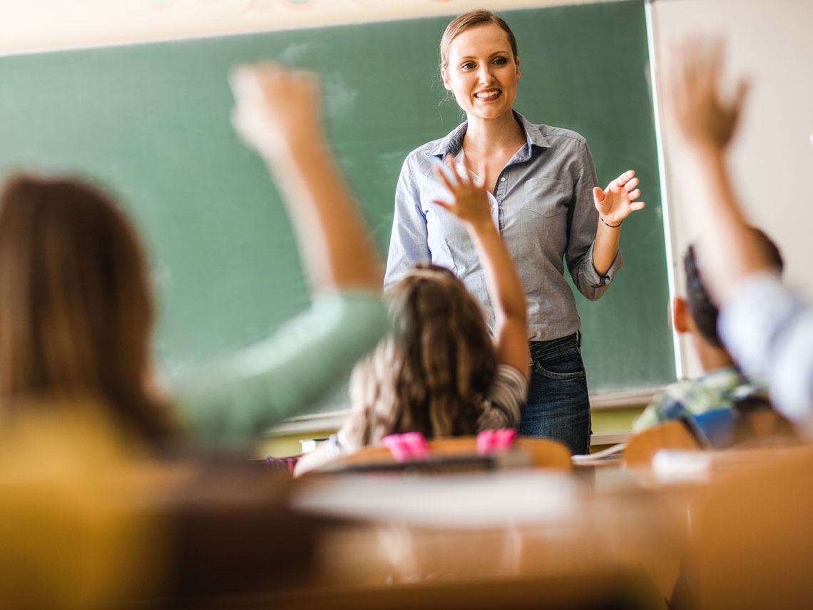 niños en clase