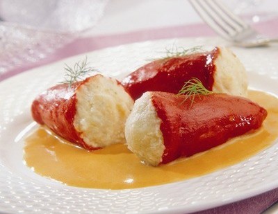 Pimientos rellenos de carne con bechamel para celíacos