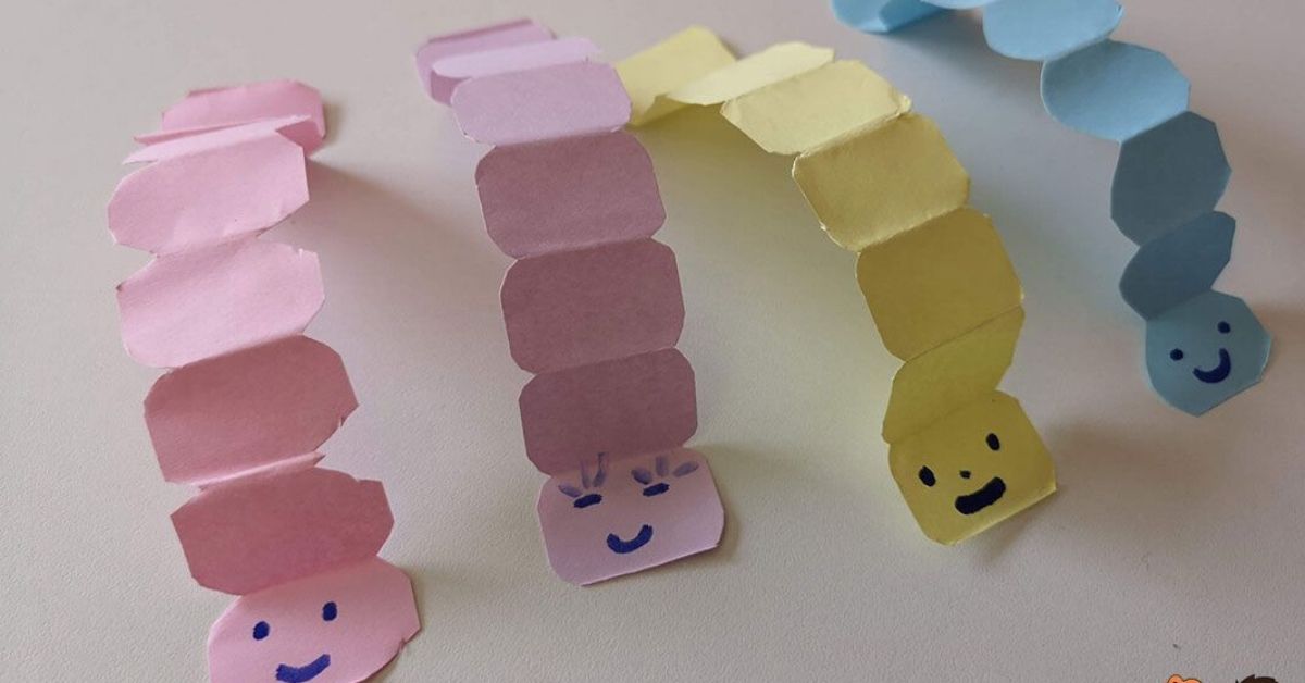 Gusanos de papel para carreras en casa: así se hacen