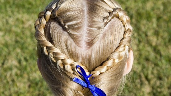 trenza con forma de corazón