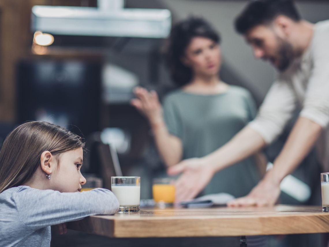 Discutir delante de los hijos no es malo