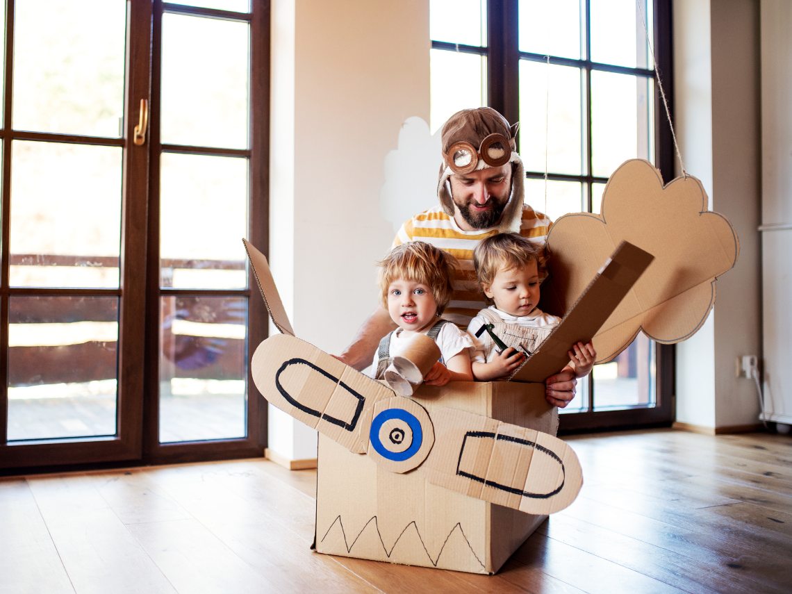 Actividades infantiles con cajas de cartón