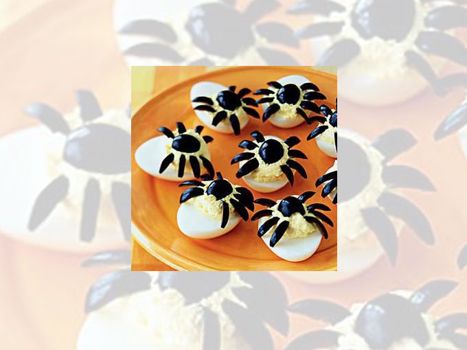 Huevos infectados de arañas