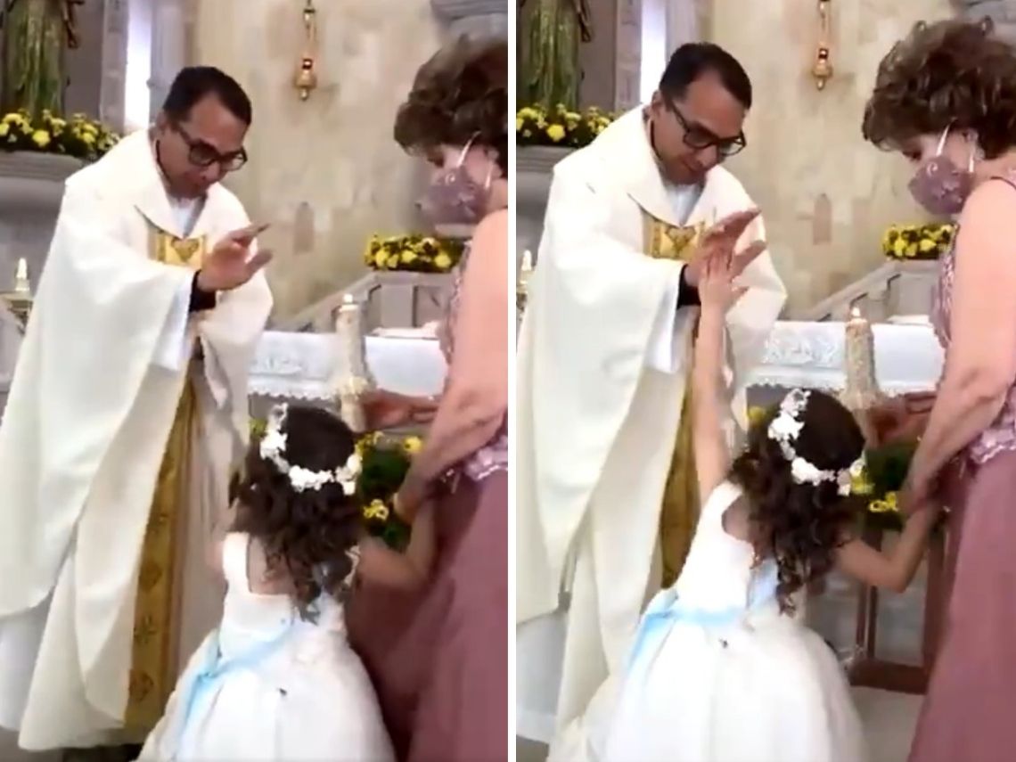 niña choca cura