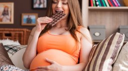 Comiendo chocolate en el embarazo