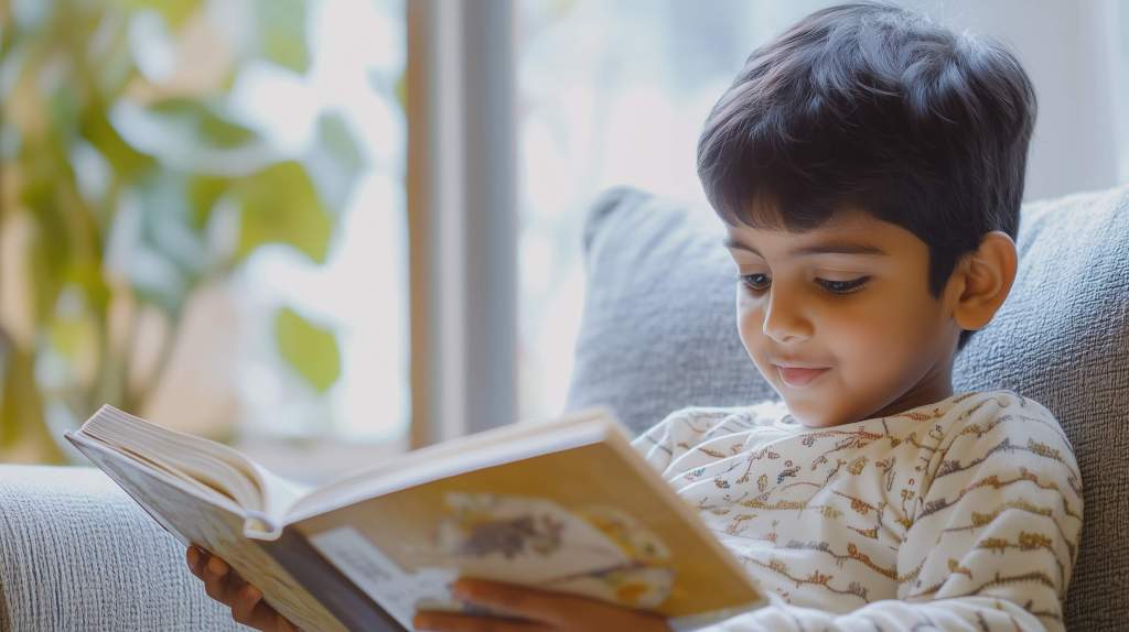 Niño leyendo un cuento - Blanca Campos