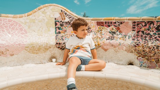 niño de vacaciones
