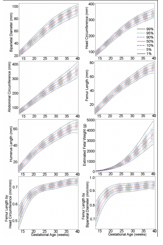 Estos son los percentiles del crecimiento fetal en cada semana del embarazo