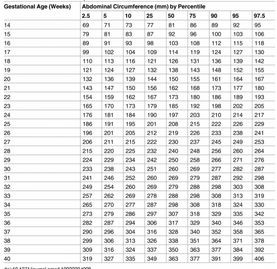 Estos son los percentiles del crecimiento fetal en cada semana del embarazo