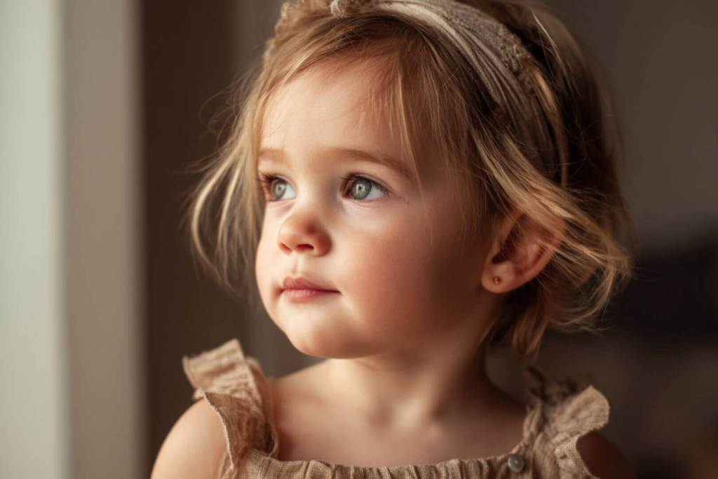 Retrato actual de una niña pequeña que refleja la belleza atemporal del nombre Alyson.