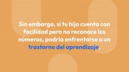 Mi hijo sabe contar, pero no reconoce los números