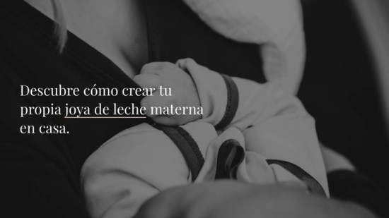 Instrucciones para crear una joya de leche materna en casa