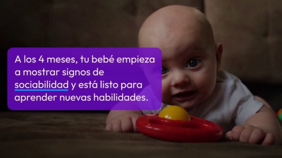 ¿Qué enseñarle a un bebé de 4 meses para estimular su desarrollo?