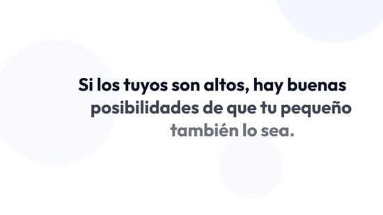 ¿Qué factores influyen en la altura del niño?