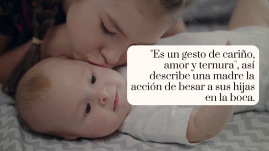 ¿Es malo dar besos en la boca a los niños?