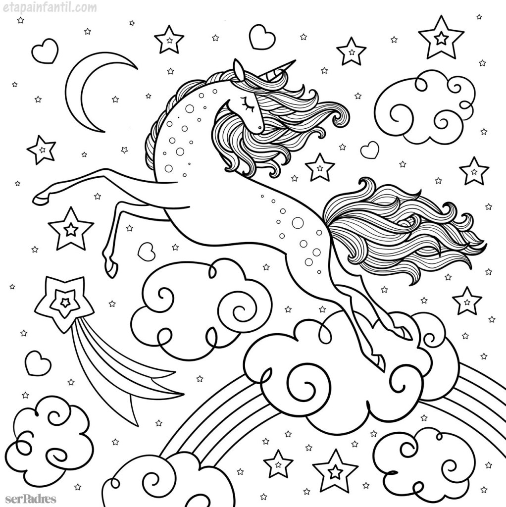Dibujos de unicornios para colorear