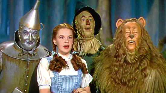Hombre Hojalata, Dorothy, Espantapájaros y León