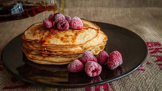 Tortitas con frutos rojos