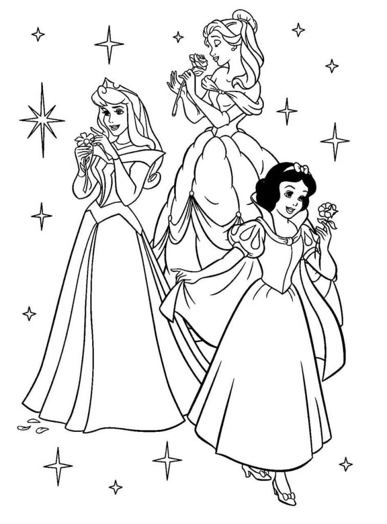 Colorea y diviertete con los dibujos de princesas Disney Ser Padres