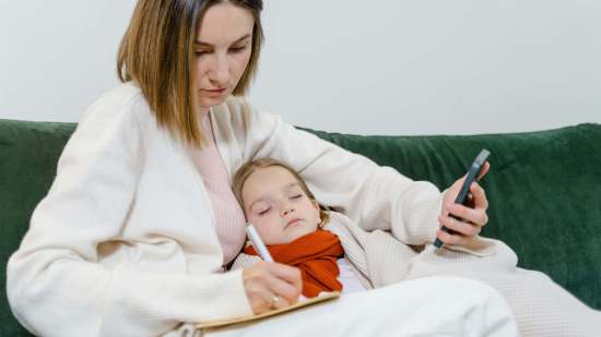 Niño con fiebre