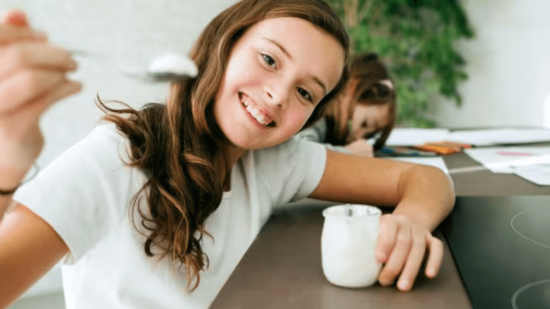 Yogurt natural para niños