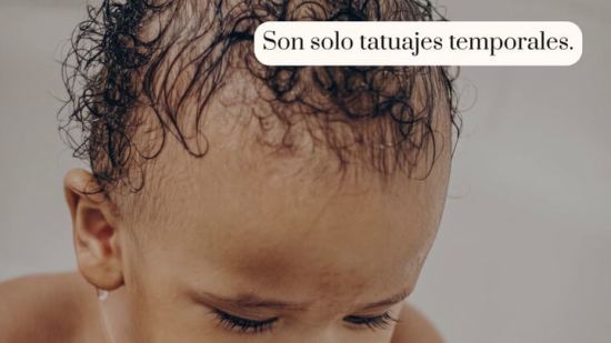 Esta madre ha sido criticada por llenar el cuerpo de su bebé de tatuajes temporales