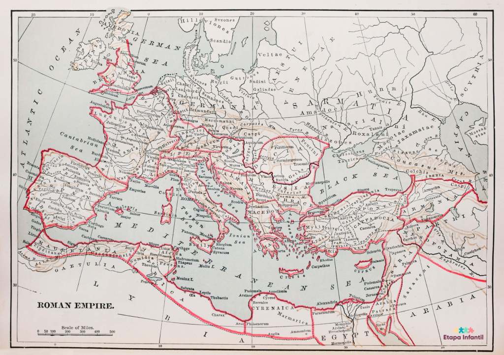mapas del Imperio romano para niños