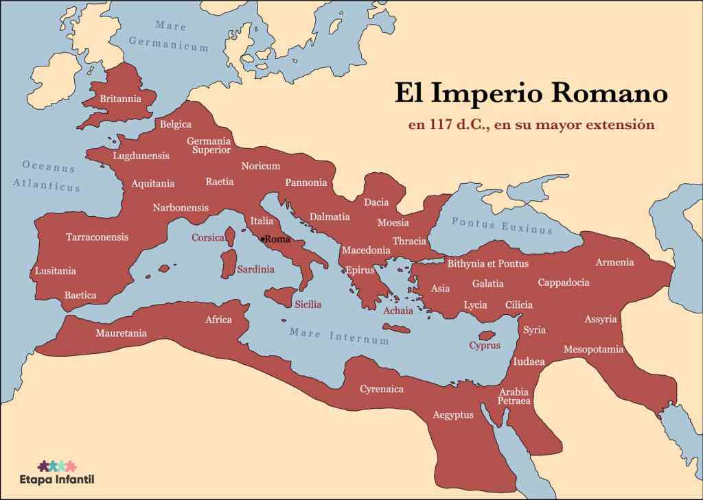 mapas del Imperio romano para niños