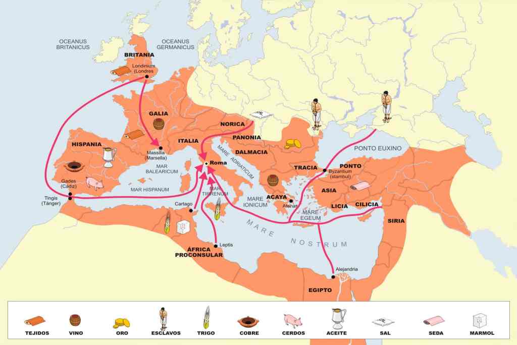 mapas del Imperio romano para niños