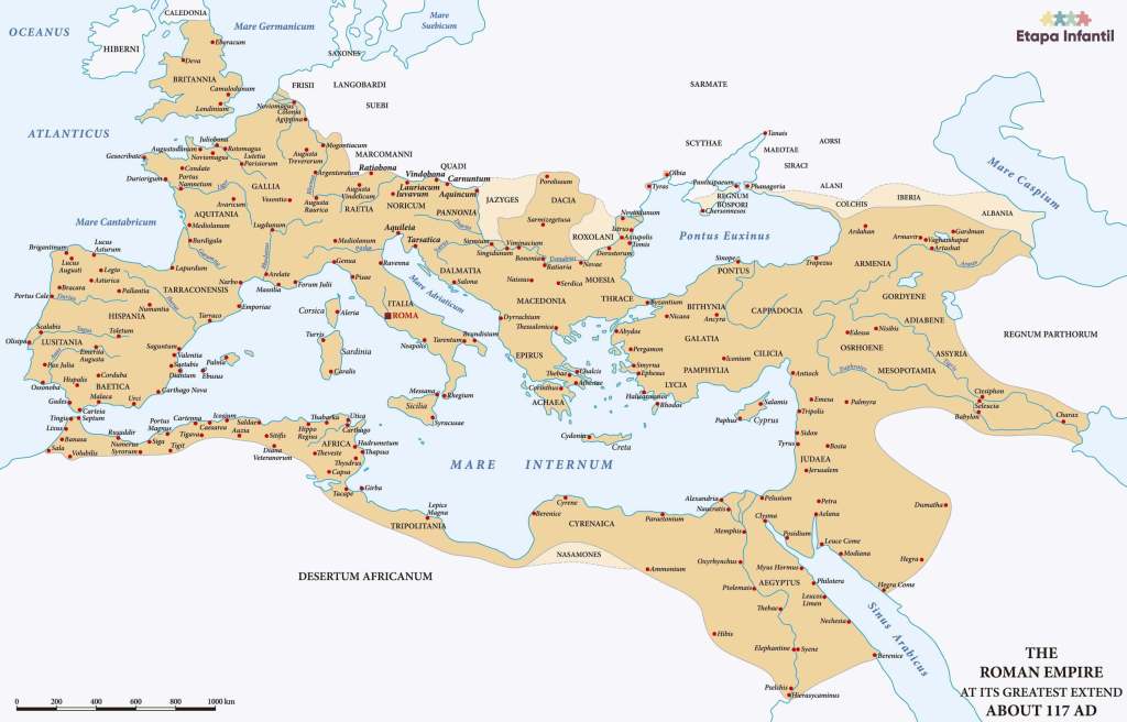 mapas del Imperio romano para niños
