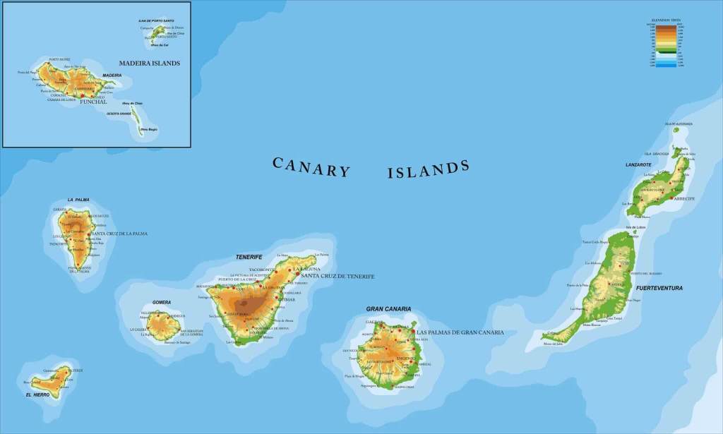 Mapas de las Islas Canarias para aprender geografía