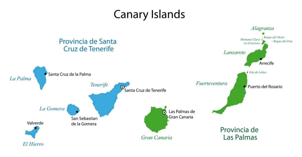 Mapas de las Islas Canarias para aprender geografía