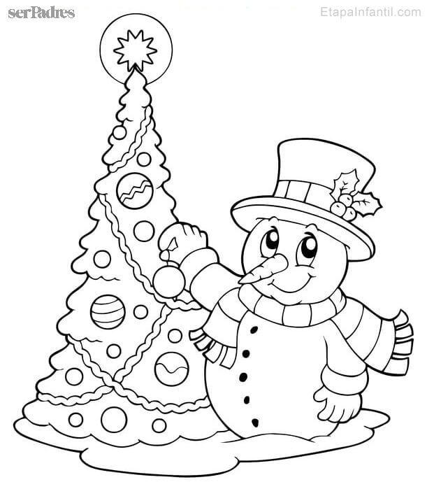 Dibujos navideños para colorear