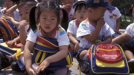 Escolares en Corea del Sur