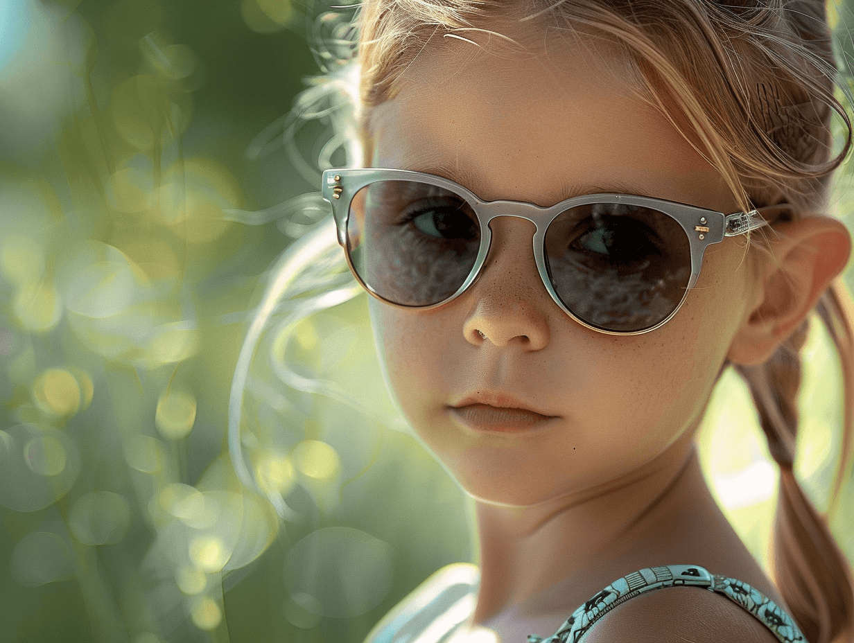 Un niña con gafas de sol