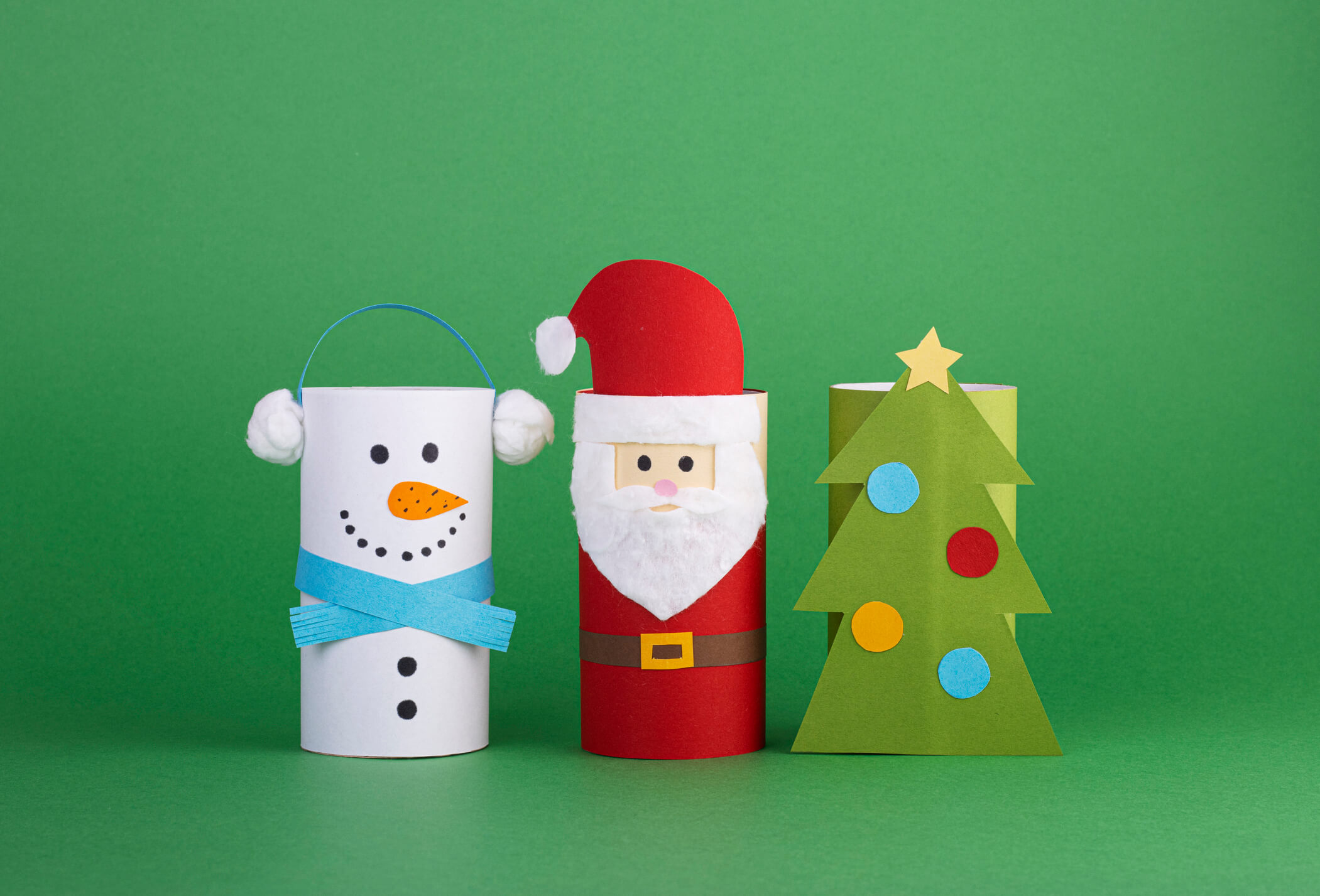 Manualidades navideñas con papel higiénico