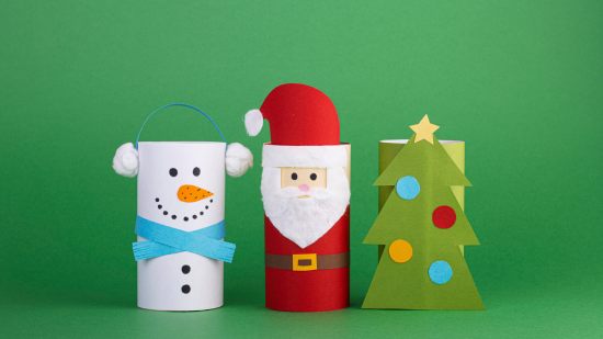Manualidades navideñas con papel higiénico