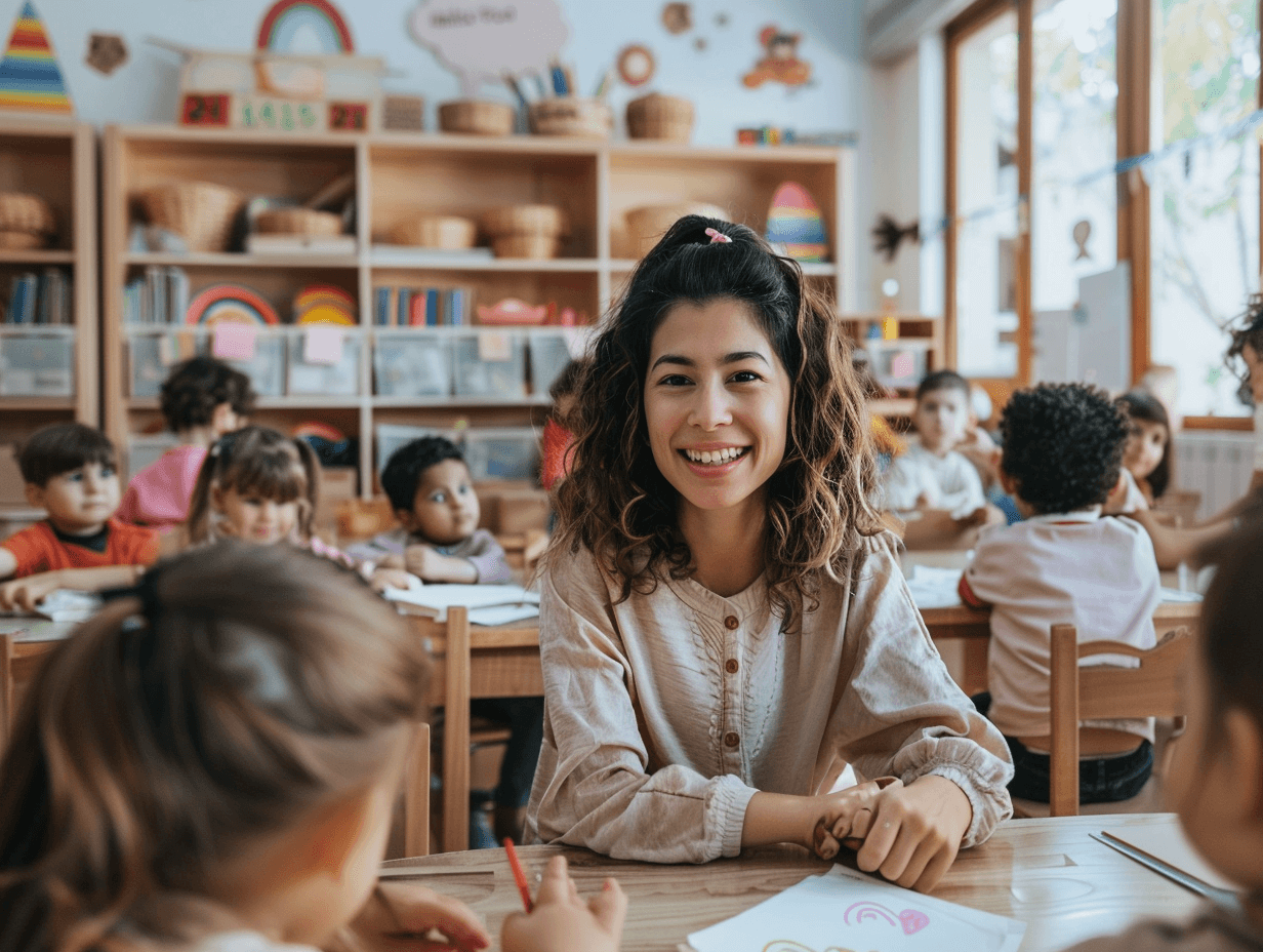 Una profesora de Educación Infantil en el aula