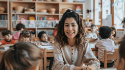 Una profesora de Educación Infantil en el aula