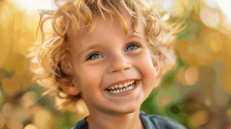 Un niño sonriente