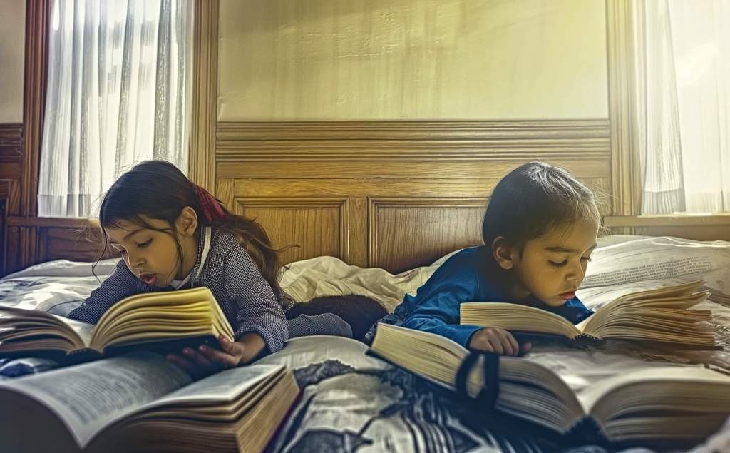 Niñas Leyendo