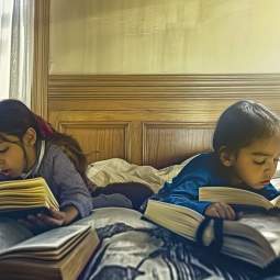 Niñas Leyendo