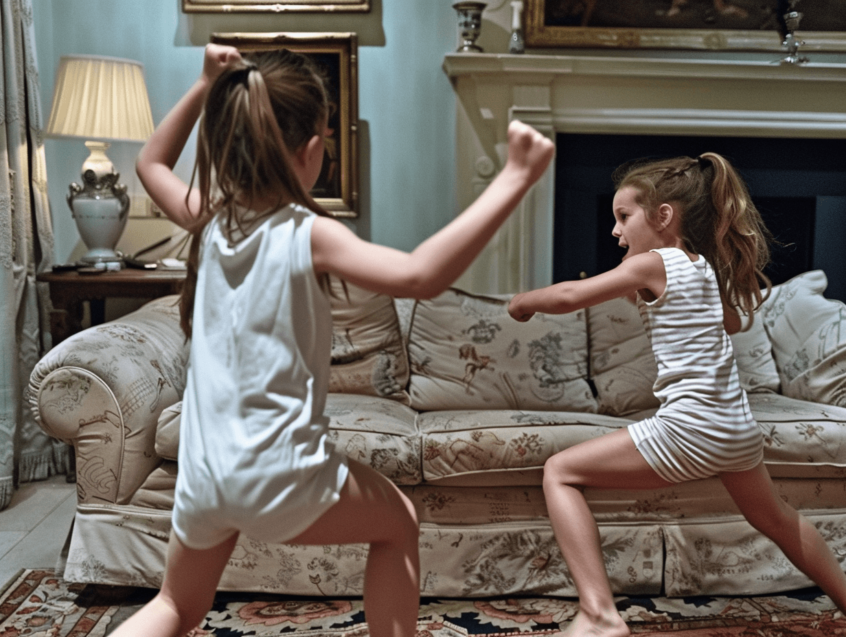 Niñas haciendo gimnasia