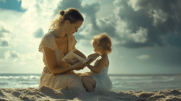 zinetmedia_Fotografa_Madre_leyendo_en_la_playa_--v_6.1_133bbff8-62a2-4acb-8d36-df6fd055f2d4_1
