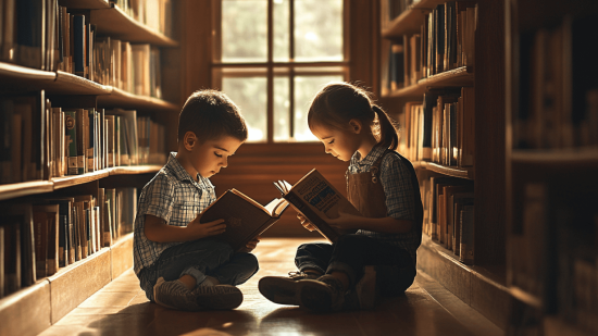 zinetmedia_Create_a_real_image_of_two_children_reading_a_book_8ee24ef4-38c4-4b58-ad62-4564ab35dcb6_1